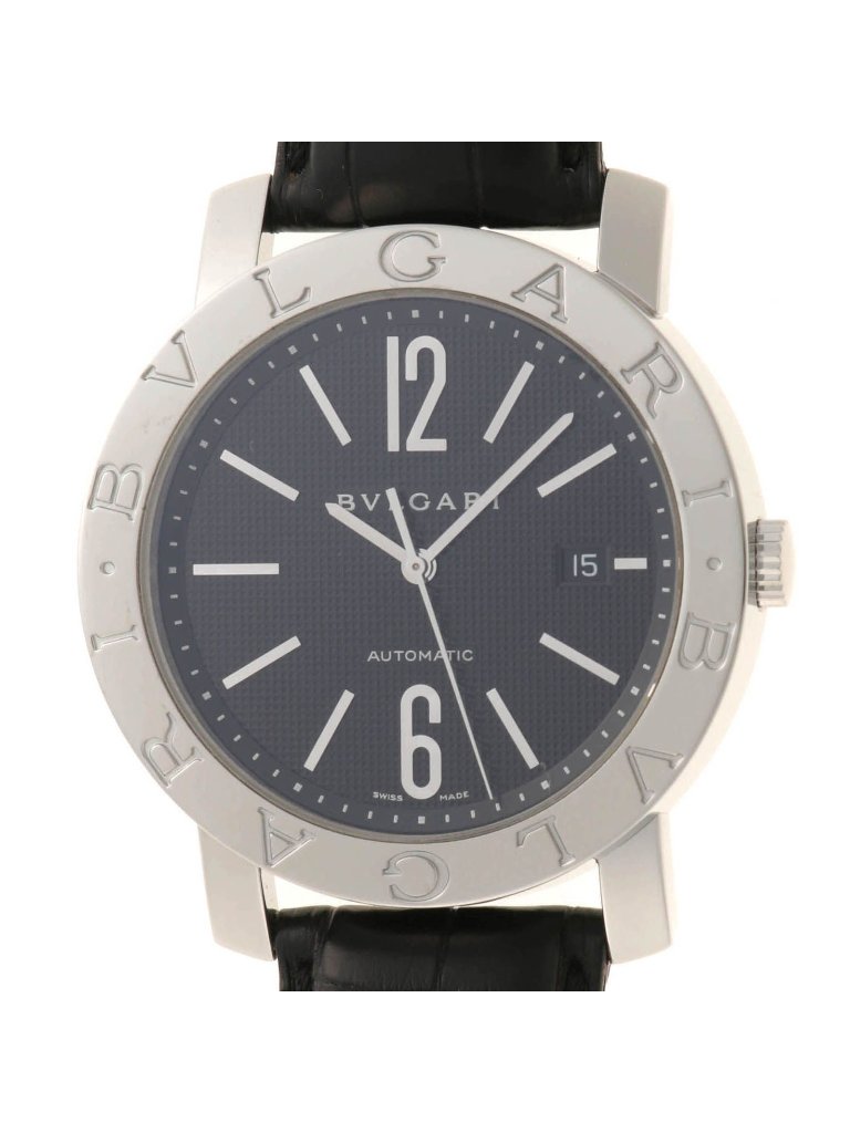 Bvlgari Auto Watch Stainless Steel Black Automatic